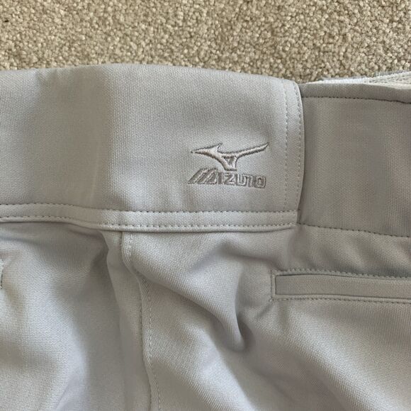 Mizuno Men's Performance Gray Baseball Pants - Hemmed Bottom‎ Adult XXL 38x36 - Picture 10 of 11